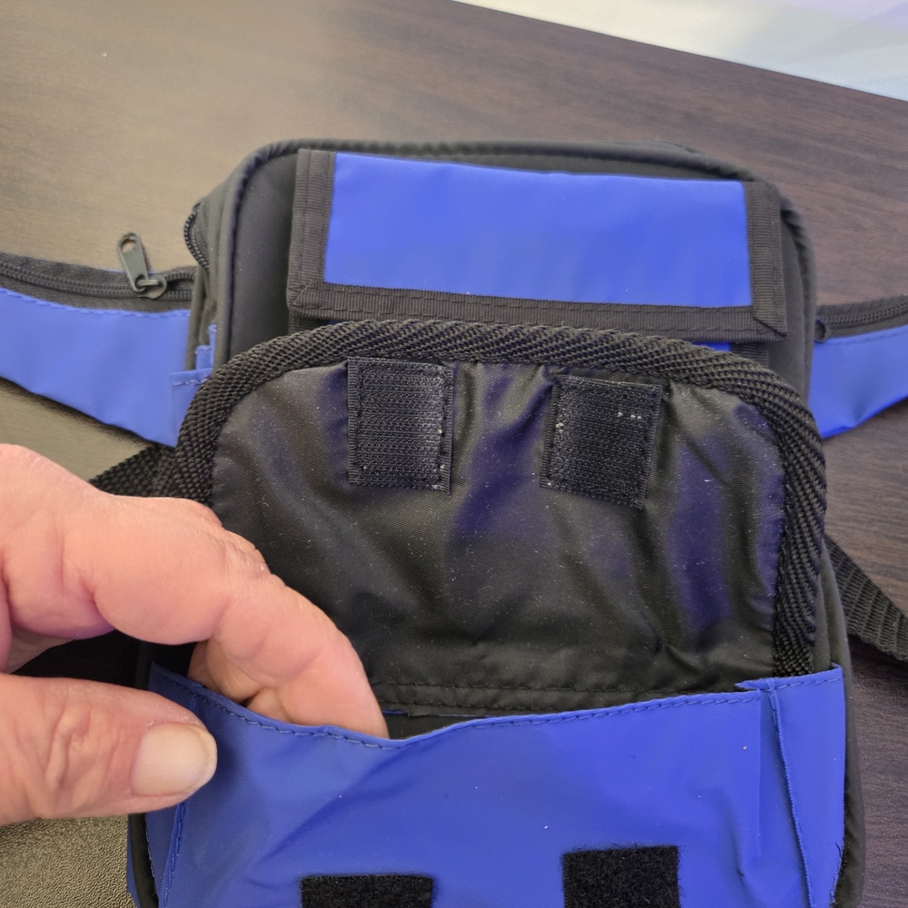 Blue and Black Men's Crossbody Bag - Picture 8 of 12